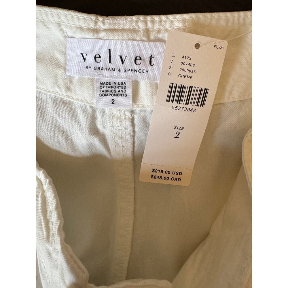 NWT Velvet Anthropologie Cream Ivory Pants size 2 - Picture 5 of 5